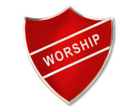 Worship Enamel Badge (Pack Of 5) - School Merit Stickers